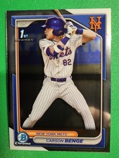2024 Bowman CHROME CARSON BENGE 1ST ROOKIE #BDC28 NEW YORK METS MLB BASEBALL RC picture