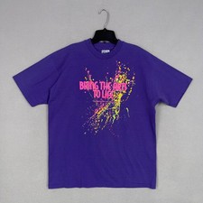 Vintage Metropolitan Shirt Mens XL Purple Bring The Arts Graphic Splatter 90s picture