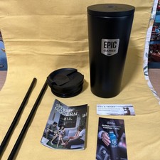 Rare Epic Games Employee Gift Simple Modern Tumbler 2 Straws/Lids Fortnite picture