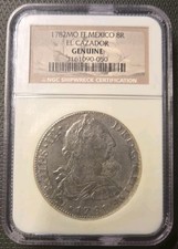 1782 MO FF Mexico 8 Reales El Cazador Shipwreck Silver Coin NGC Genuine picture