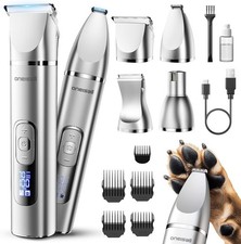Oneisall 4 in 1 Dog Grooming Kit with LCD Display, Dog Hair Trimmer for Paw Nail picture