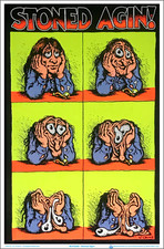 Stoned Agin' by R Crumb Laminated Blacklight Poster - 23.5