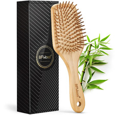 Cepillo De Bambu Con Cerdas De Bambu Para Masajear El Cuero Cabelludo De Nueva picture