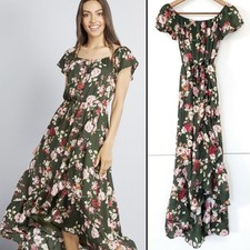 ModCloth Green Pink Floral Go Gracefully Maxi Dress XXS NEW NWT $79 picture