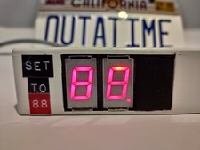 Back to the Future BTTF  GPS Speedometer w/Stanley disp replicas and DB25 cord picture