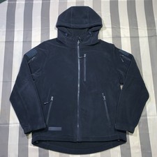 Baerskin Tactical Utility Hoodie Polar Fleece Mens L Full Zip Cargo Navy Blue picture
