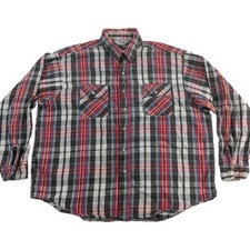 VTG 80's Five Brother Men's Sz 2XL-18 Heavy Flannel Plaid Shirt Made In USA picture
