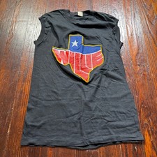 Vintage 1984 Willie Nelson Shirt Men L Single Stitch USA Screen Stars Sleeveless picture