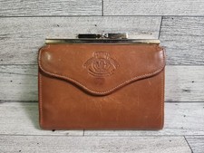 Vintage Ghurka Marley Hodgson French Purse Kisslock Wallet Leather USA 5.25