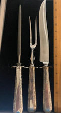 CANDLELIGHT BY TOWLE STERLING FLATWARE SET  3 PIECE LARGE ROAST CARVING SET RARE picture