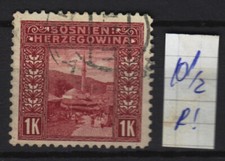 AUSTRIA BOSNIA 1906. 1kr PERFORATION 10,5  EXCEPTIONAL RARITY ORIGINAL  USED picture