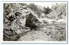 c1910's Camping Out Picnic Hunting Rifle Lunch RPPC Photo Antique Postcard picture