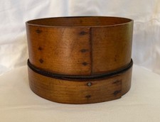 Antique Primitive Wooden Bent Wood Grain Screen Sifter Sieve picture