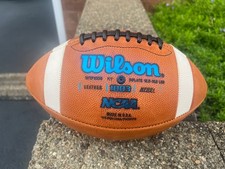 Wilson GST NCAA  NFHS 1003 Leather Football Blue Lettering picture