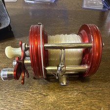 ABU Ambassadeur 5000 Vintage Red Casting Fishing Reel w/ Case picture