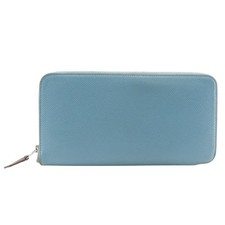 HERMES Azap Silk in Long Purse Blue Dunol light blue Epsom Women picture