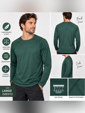 Men's Long-Sleeve Performance Shirt - Forest Green picture