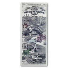 1/1000 oz Goldback 100th Anniversary Route 66 Silver Note picture