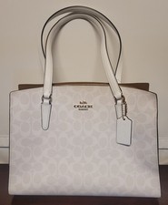 Off White Coach Signature Canvas Bag (shoulder strap is missing). picture
