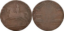 Great Britain Norfolk Norwich 1/2 Penny Token 1793 Original Coin #QA308 picture