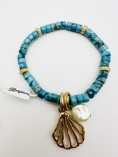 NWTag Brighton CALYPSO SHELL Heishi Bead Stretch Bracelet MSRP $88 picture