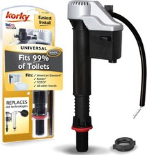 Korky QuietFILL Platinum Toilet Fill Universal to Fit 99% of Toilets, Black  picture