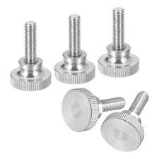 5pcs M6x20mm Knurled Thumb Screws 304 Stainless Steel Flat Knurled Thumb Screws picture