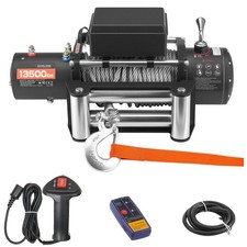 Uimoso 12V Electric Winch13500 lbs with 80 ft Steel Cable for Trucks, Waterproof picture