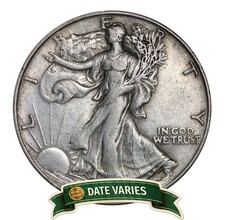 USA 90% Silver Walking Liberty Half Dollar 1916-1947 Coin Random Date Average picture