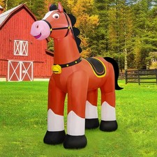 6.2FT Giant Inflatable Horse, Blow Up Horse with Built-in LED Lights, Air-Blo... picture