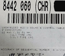 Belden 8442 22/1P Twisted Pair Audio/Sound/Control/Instrumentation Cable /50ft picture