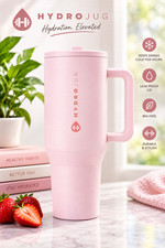 HydroJug Traveler 40oz, Insulated Tumbler with Handle & Straw, Pink Sand picture