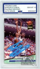 Shaquille O'Neal 1992-93 Fleer Ultra Rookie Auto Card PSA/DNA 10 (Light Blue) picture