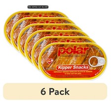 (6 pack) MW Polar Smoked Boneless Herring Kipper Snacks, 3.53 oz Can picture