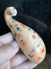 Old Chinese Porcelain Colored Belt Hook picture