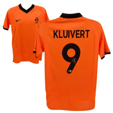 Patrick Kluivert Signed Netherlands FC Home Soccer Jersey #9 with Beckett COA picture