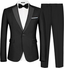 Mage Male Men's Suit Jacket Size 2XL W Dress Pants Set - Never Worn picture