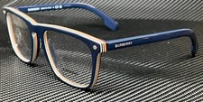 BURBERRY BE2340 3799 Blue Square Rectangle Men's 56 mm Eyeglasses picture