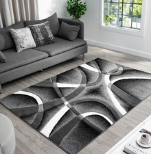 Modern Abstract Area Rug Hand Carved Geometric Carpet For Living Room PR1001 picture