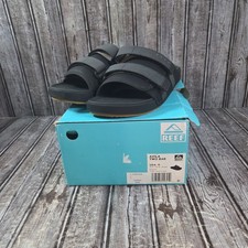 Reef Men's Avila Two Bar Sandals Slides CJ7954 110 Black Size 11 picture