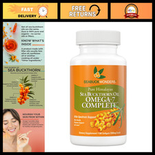 Organic Sea Buckthorn Oil Softgels - Omega-7 Complete, 180 Count, Natural Health picture