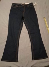 NWT EST 1946 Women’s Denim Jeans Size 14 Whiskered 5-Pocket Cotton Blend Bootcut picture