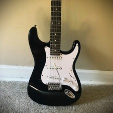 Full-Size Black Electric Guitar Package w/ Rosewood Fretboard, Gig Bag & More picture