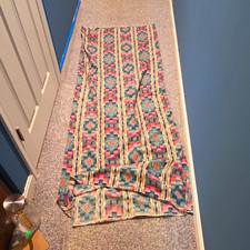 Vintage Southwestern Woven Upholstery Fabric Remnant 108x74 Aztec Geometric 3 Yd picture