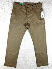 NWT Vissla Border Twill Pants Mens 32x31 Beige Chino Khaki Modern Fit Stretch picture