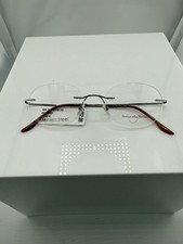 Naturally Rimless NR 343 Silver Eyeglass Frame 50-19-135 NWT picture