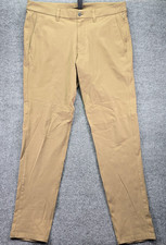 Lululemon Commission Pants Mens 36 (36x34) Slim Khaki Warpstreme Stretch Chinos picture