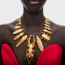 Schiaparelli Inspired  Sacred Egyptian Beatle Necklace picture
