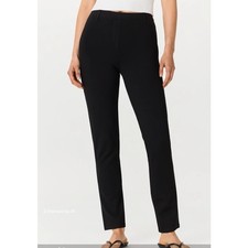 Quince Ultra Stretch Ponte Straight Leg Pants Black Size Large picture