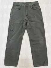 Vintage Arborwear Double Knee Pants Men’s 32x28 Green Faded Distressed Workwear picture